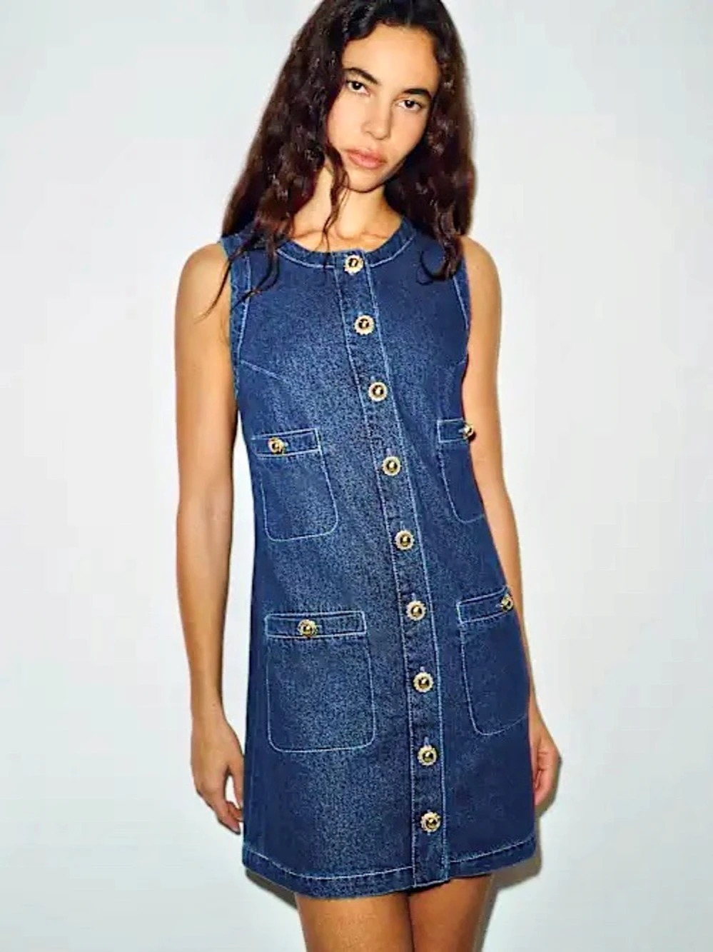Reformation Tropez Denim Mini Dress size 8
